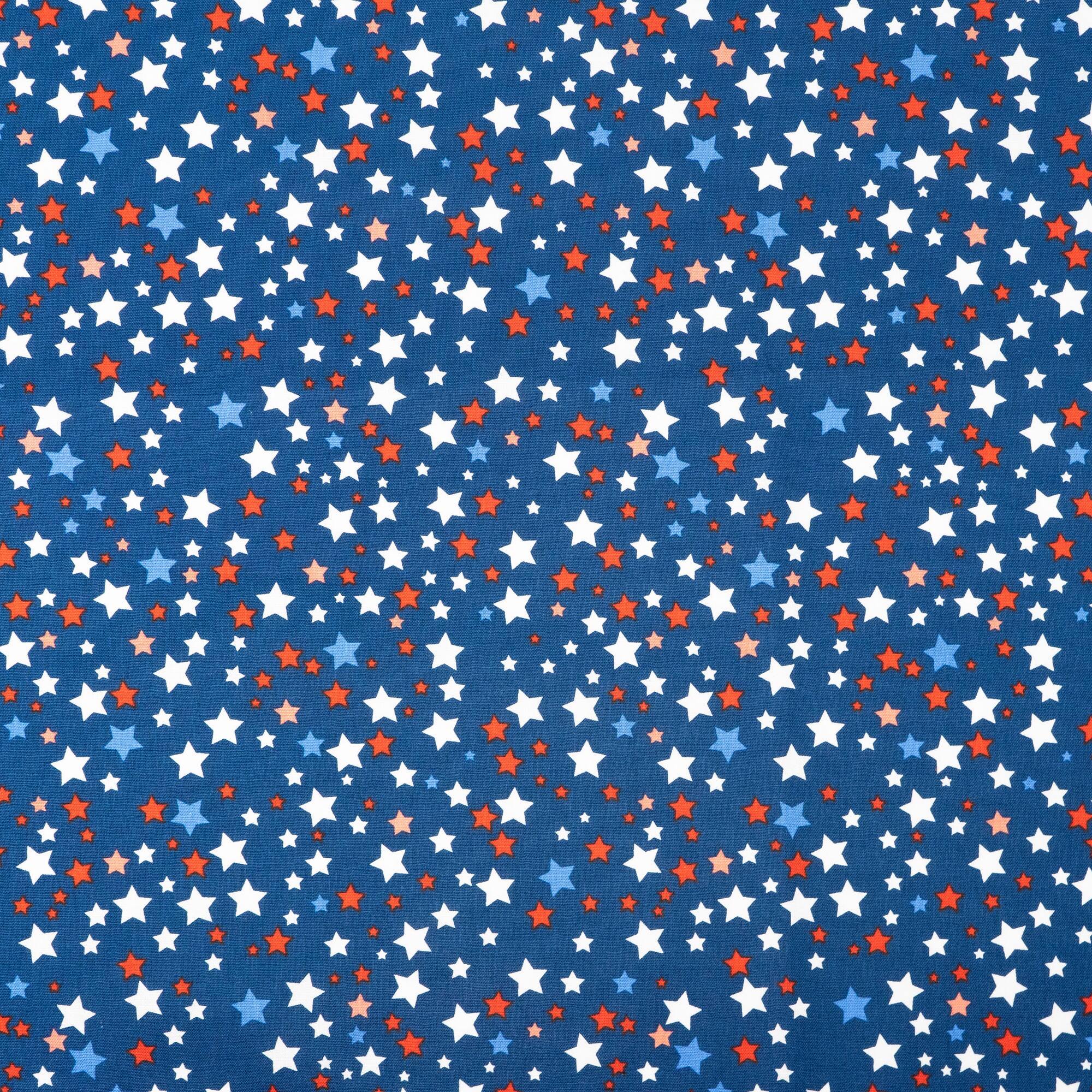 SINGER Solid Stars on Navy Cotton Fabric
